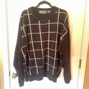 DAVID TAYLOR GRID SWEATER XL